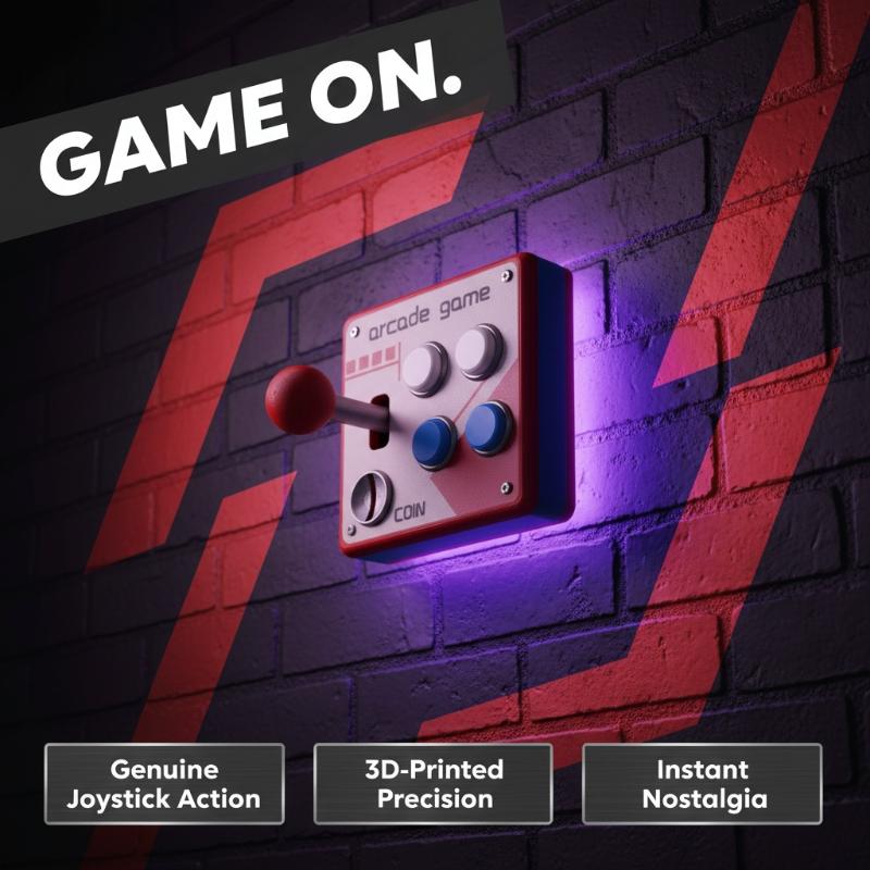 Gaming Accessories For Room - Retro Arcade Oyun Düğmesi Anahtar Plakası,