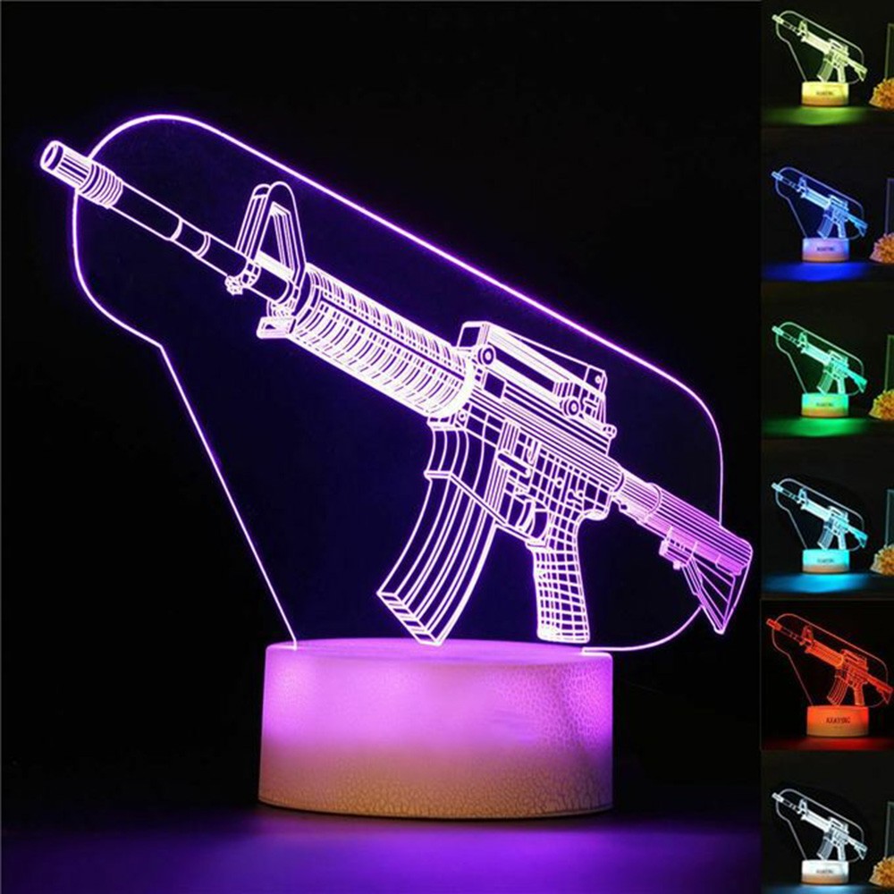 Oyun Tüfek 3d Led Gece Lambası - Accessories For Your Gaming Room incelemesi ve fiyatı